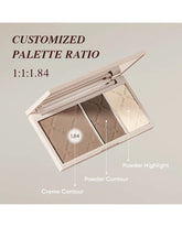 INTO YOU Highlight & Contour Trio Palette - Unique Bunny